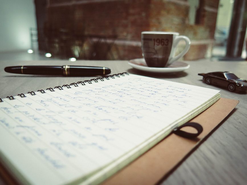 writing notebook desk