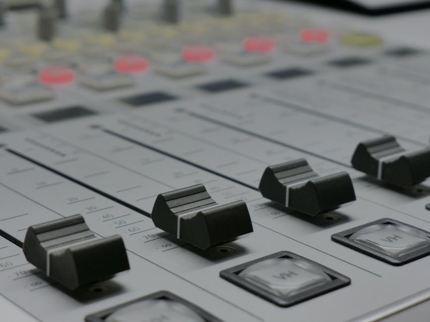 audio mixing board