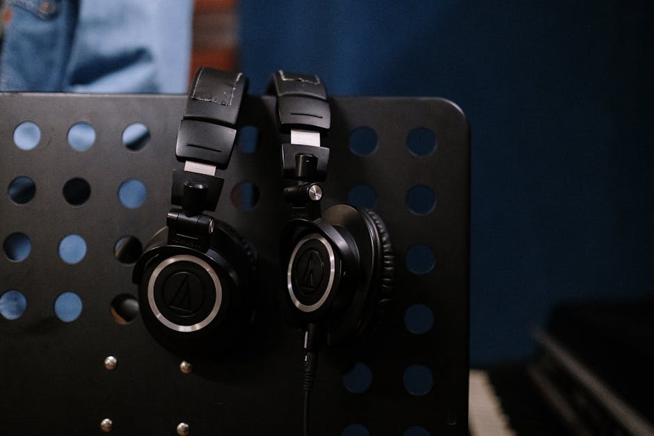 headphones music studio