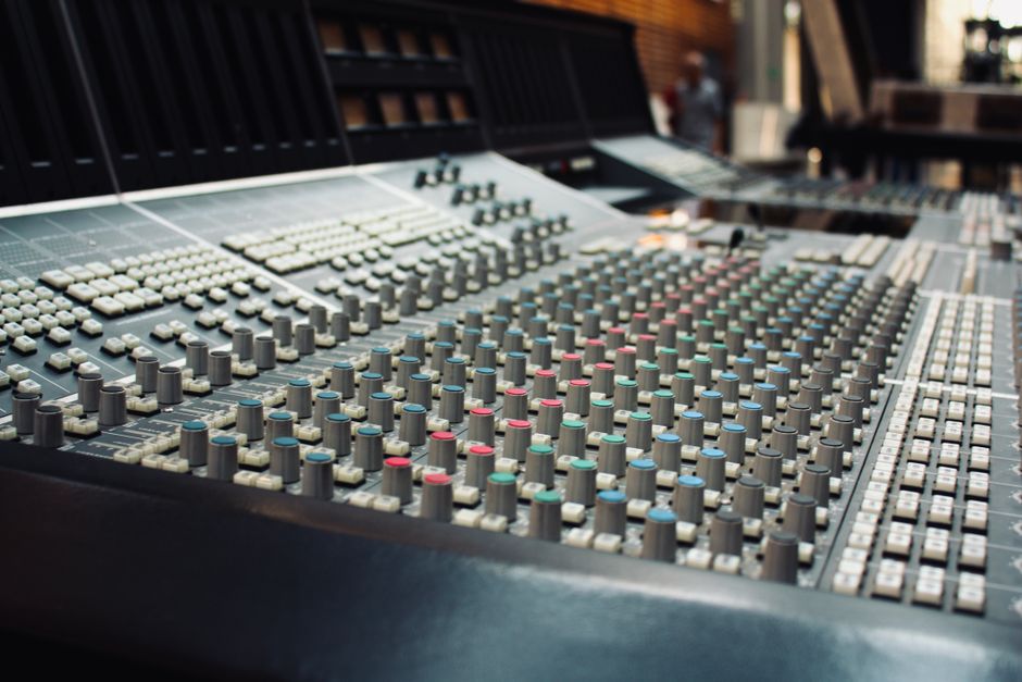 music studio recording mixer