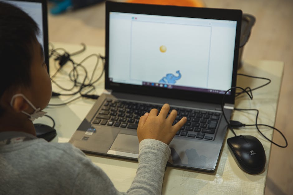 online classroom laptop