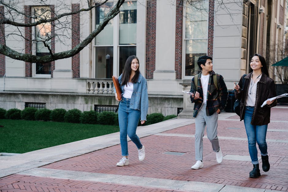 university campus students