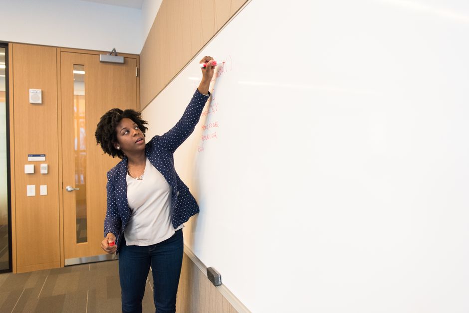 teacher writing board