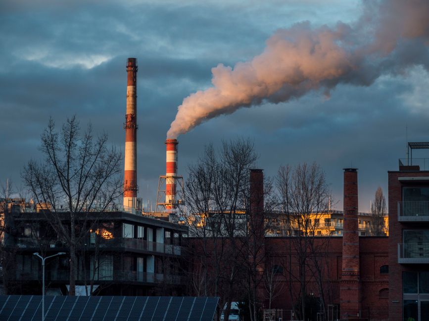 industrial chimney emission