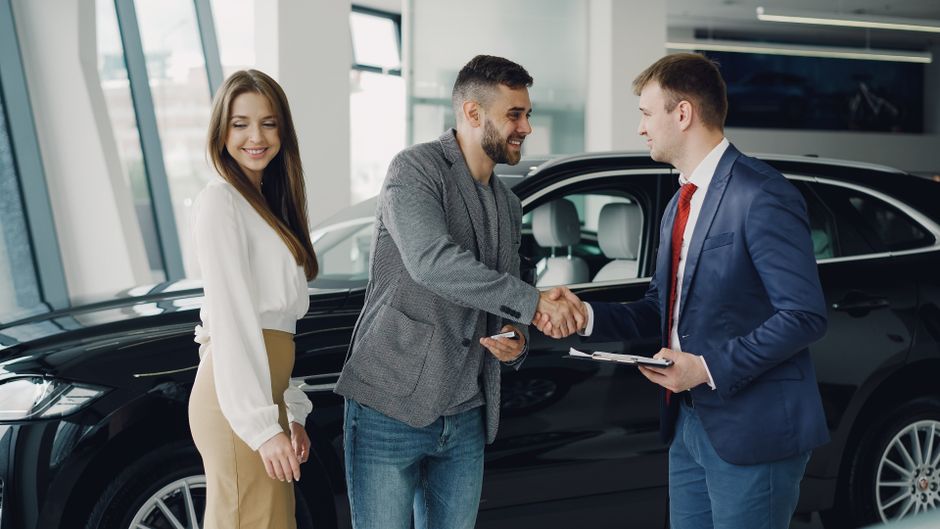car dealership inside