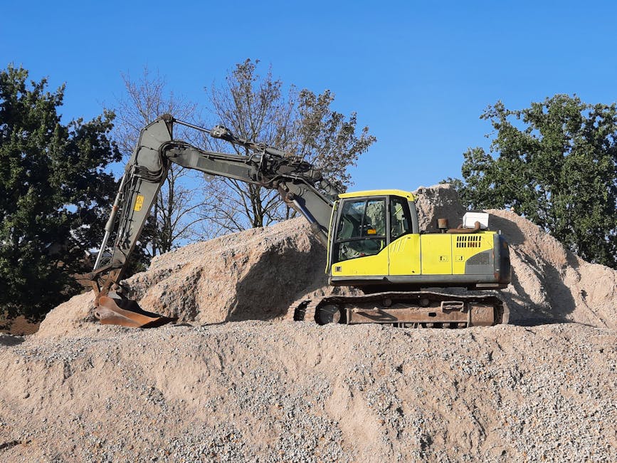 yellow excavator