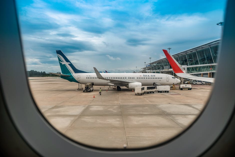 airplane window view