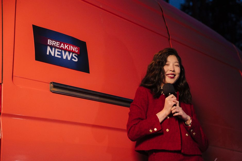journalist working