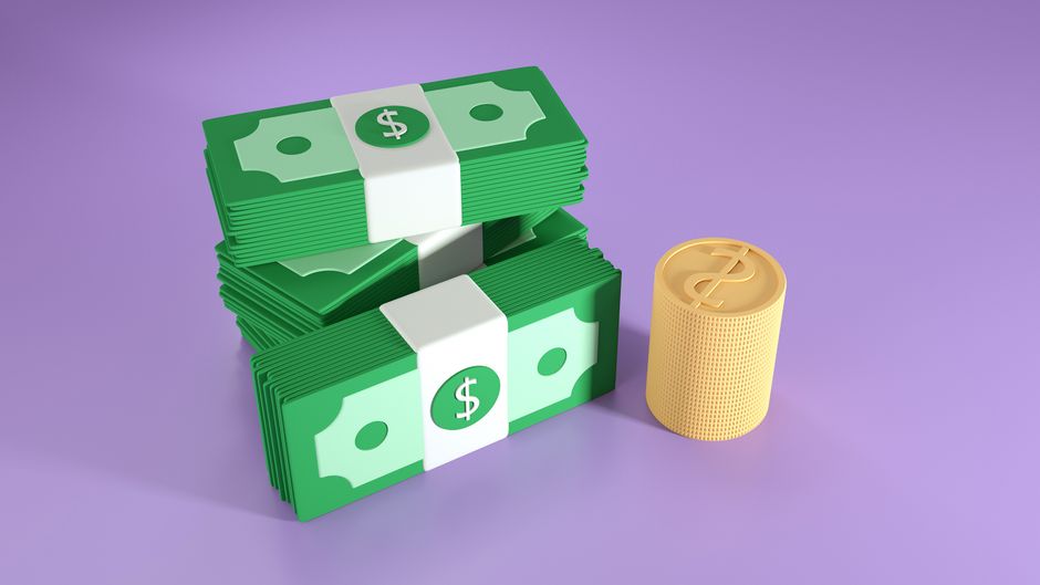 dollar bills stack